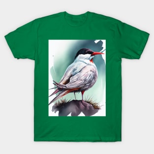 Arctic Tern - Watercolor Paint T-Shirt